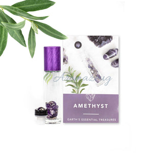 Edelstein 10 Ml Roll-On Set Amethyst Aufsatz