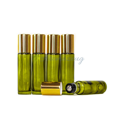 10 Ml Roll-On Flaschen Olive (Paket Von 5)