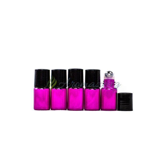 2 Ml Roll-On Flaschen (Paket Von 5) Magenta Flasche