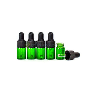 2 Ml Tropfpipetten Flaschen - Paket Von 5 Grün Zubehör