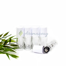 5 Ml Klare Roll-On Flaschen Mit Premium-Rollern - Paket Von Weiß Flasche