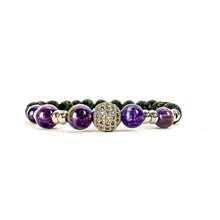 Amethyst And Lava Rock Bracelet Samantha