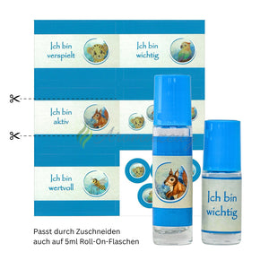 Aufkleber Inklusive 10 Ml Roll-On Flaschen Passend Zum Affirmationskartenset Für Kinder (1. Auflage)