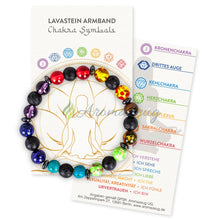 Lavastein Armband ’Chakra Symbols’ Schmuck