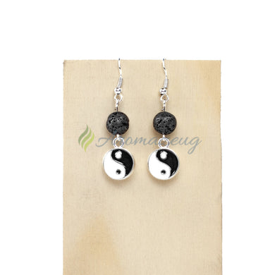 Lavastein Diffuser Ohrringe Yin Yang Schmuck